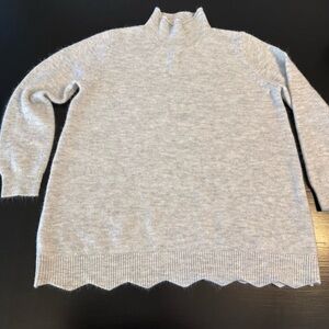 Elegant‎ Light Gray Turtleneck Sweater